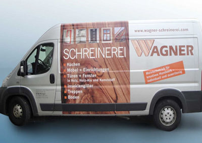 teamwerbung - Fahrzeugbeschriftung - Schreinerei Wagner